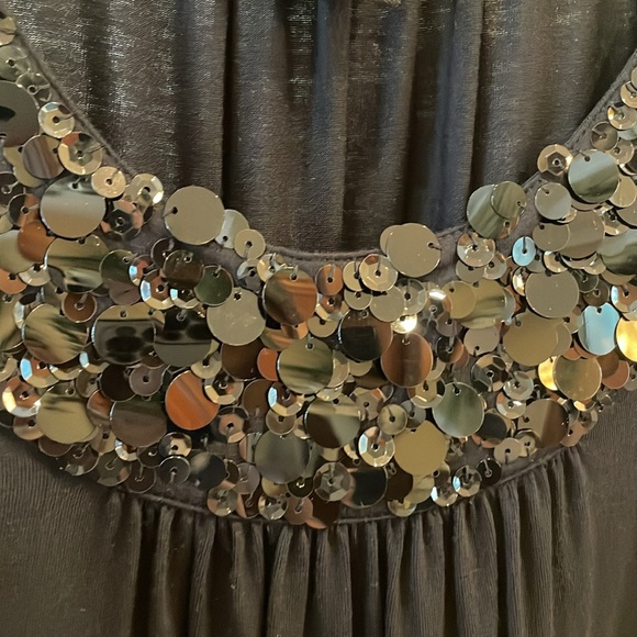 Cato Size Large NWT Black Beaded  Butterfly Tank Top
. - Picture 3 of 12